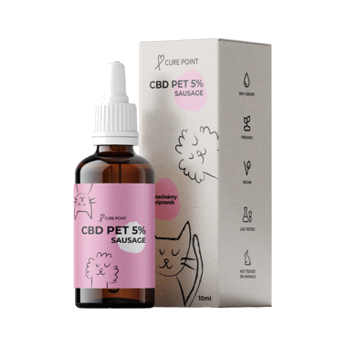 CBD olej 5%- příchuť klobása