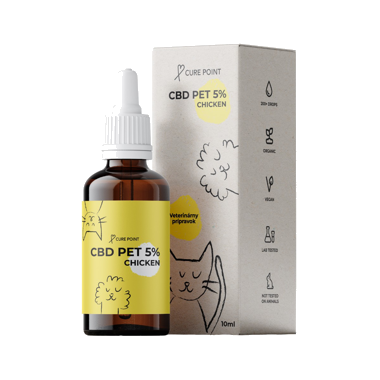 CBD olej 5%- příchuť kuřecí